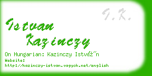 istvan kazinczy business card